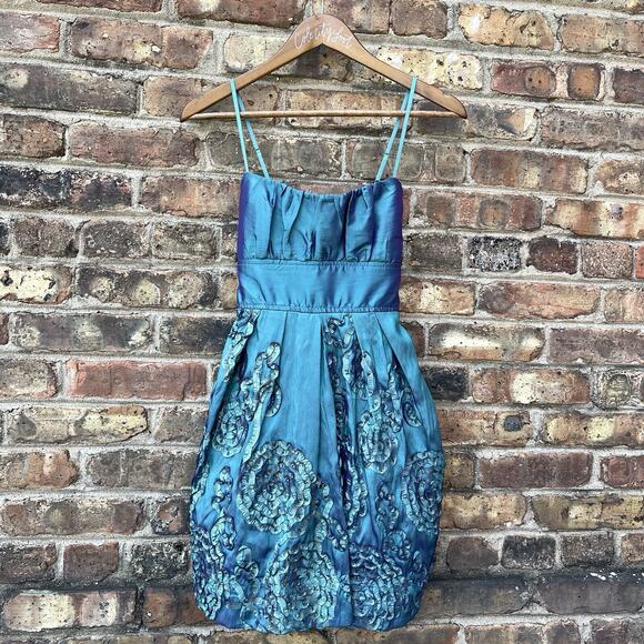 Ruby Rox Iridescent Party Dress Blue Green Size 3 Vintage - Picture 1 of 8